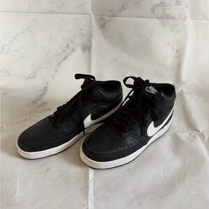 Nike Court Borough Mid Black and White High-Top Sneakers Youth